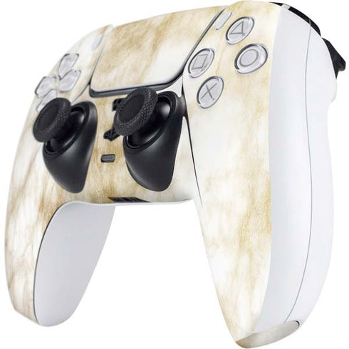 Gold and White Marble PS5 Controller Skin