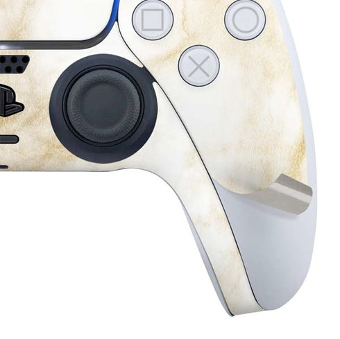 Gold and White Marble PS5 Slim Digital Edition Bundle Skin