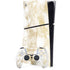 Gold and White Marble PS5 Slim Digital Edition Console Skin