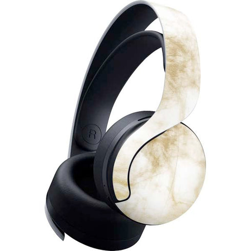 Gold and White Marble PULSE 3D Wireless Headset for PS5 Skin