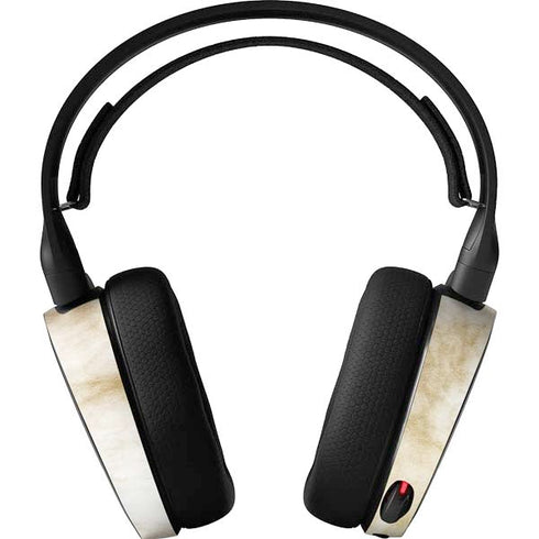 Gold and White Marble SteelSeries Arctis 3 Skin