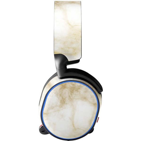 Gold and White Marble SteelSeries Arctis 5 Skin