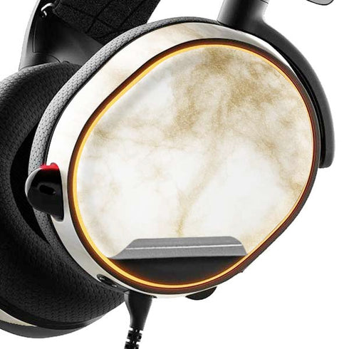 Gold and White Marble SteelSeries Arctis 5 Skin