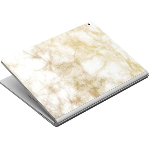 Gold and White Marble Surface Book Skin