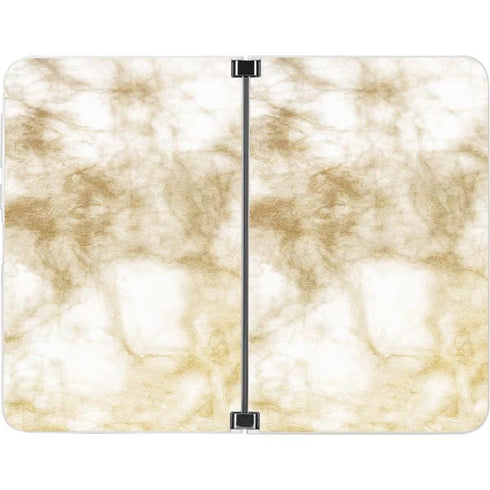 Gold and White Marble Surface Duo Skin