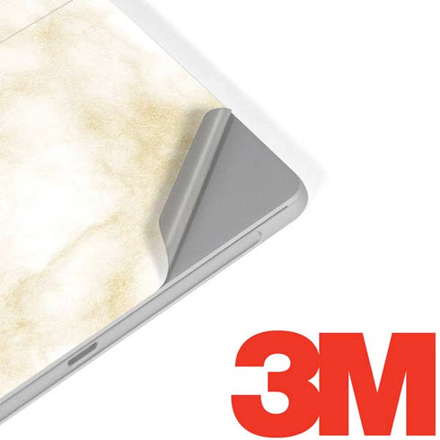 Gold and White Marble Surface Go Skin