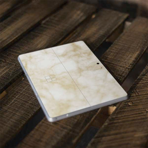 Gold and White Marble Surface Go Skin