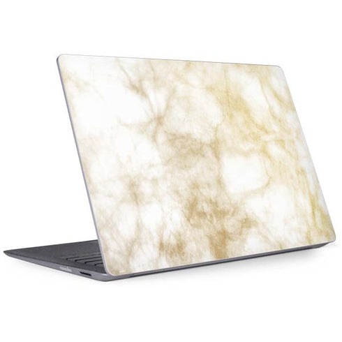 Gold and White Marble Surface Laptop 2 Skin