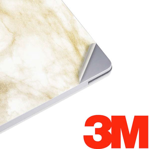 Gold and White Marble Surface Laptop 2 Skin