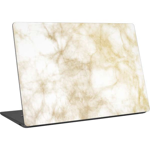 Gold and White Marble Surface Laptop 4 15in Skin