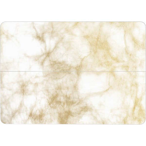 Gold and White Marble Surface Laptop Studio Skin
