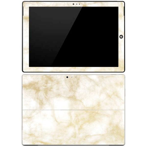 Gold and White Marble Surface Pro 3 Skin