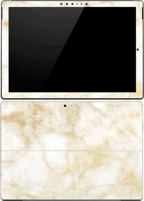 Gold and White Marble Surface Pro 4 Skin
