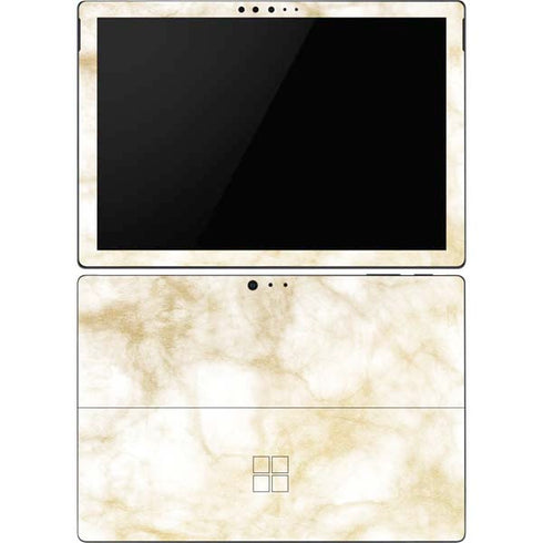 Gold and White Marble Surface Pro 6 Skin