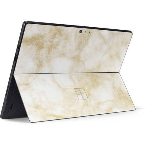 Gold and White Marble Surface Pro 6 Skin