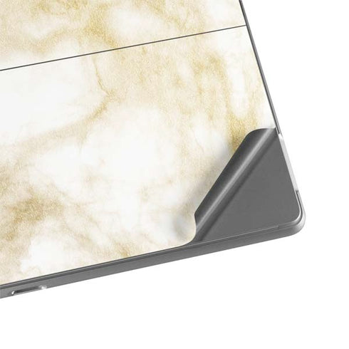 Gold and White Marble Surface Pro 8 Skin