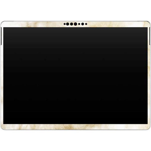 Gold and White Marble Surface Pro 9 Skin