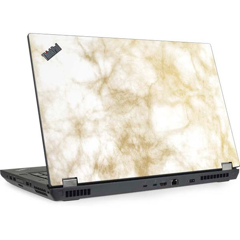Gold and White Marble Lenovo ThinkPad Skin