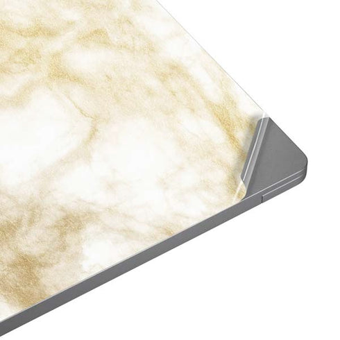 Gold and White Marble Universal Laptop 12in (9.8 x 6.8in) Skin