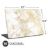 Gold and White Marble Universal Laptop 16in (13 x 9.4in) Skin