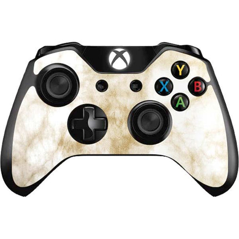 Gold and White Marble Xbox One Controller Skin
