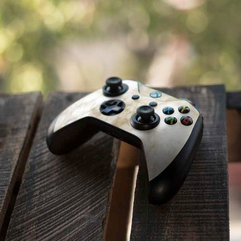 Gold and White Marble Xbox One X Controller Skin