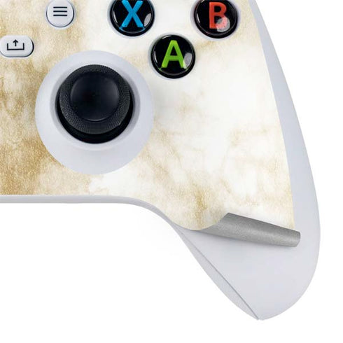 Gold and White Marble Xbox Series S Bundle Skin