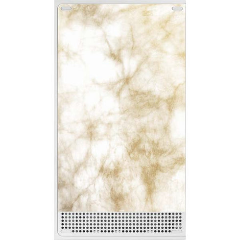 Gold and White Marble Xbox Series S Console Skin