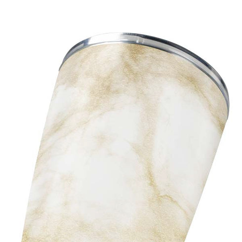 Gold and White Marble Yeti 20oz Tumbler Skin