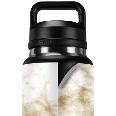 Gold and White Marble YETI Rambler 36oz Bottle Skin