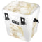 Gold and White Marble YETI Roadie 24 Hard Cooler Skin