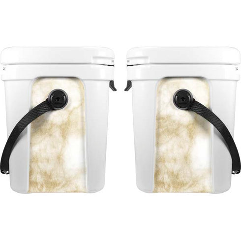 Gold and White Marble YETI Roadie 24 Hard Cooler Skin
