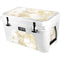 Gold and White Marble YETI Tundra 45 Hard Cooler Skin