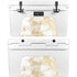 Gold and White Marble YETI Tundra 45 Hard Cooler Skin