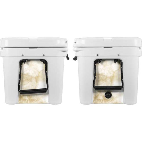 Gold and White Marble YETI Tundra 45 Hard Cooler Skin