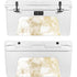 Gold and White Marble YETI Tundra 75 Hard Cooler Skin