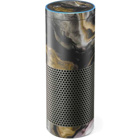 Gold Blush Marble Ink Amazon Echo Skin