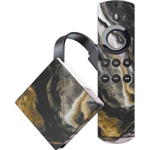 Gold Blush Marble Ink Amazon Fire TV Skin
