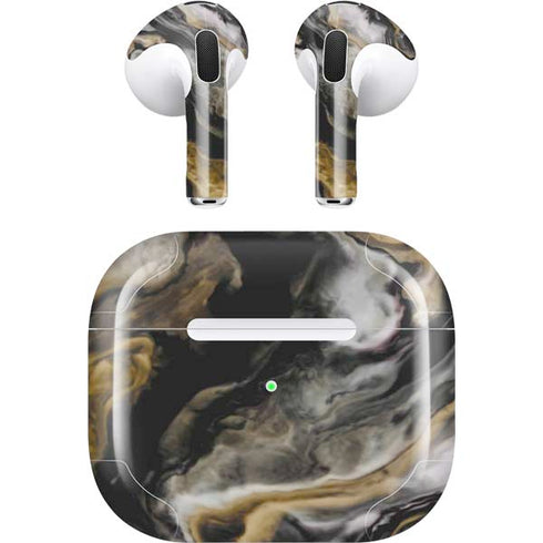 Gold Blush Marble Ink Apple AirPods (3rd Gen 2021) Skin