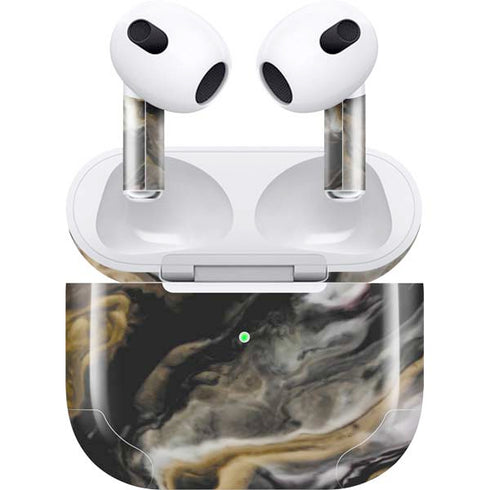 Gold Blush Marble Ink Apple AirPods (3rd Gen 2021) Skin