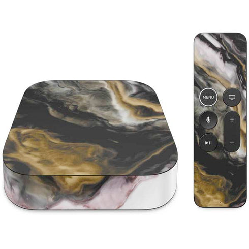 Gold Blush Marble Ink Apple TV Skin