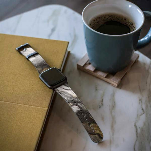 Gold Blush Marble Ink Apple Watch Band 42-44mm