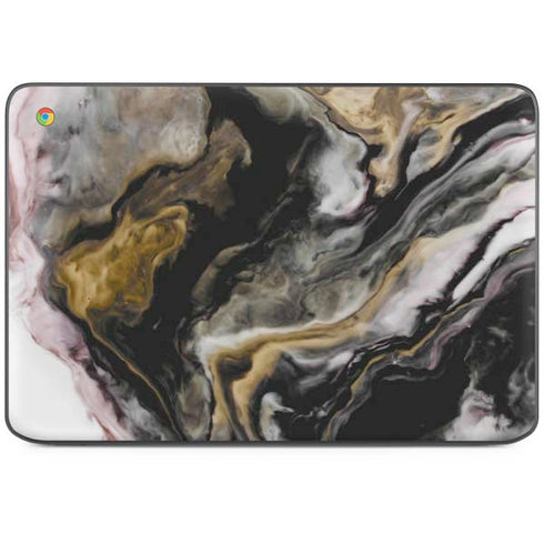 Gold Blush Marble Ink HP Chromebook Skin