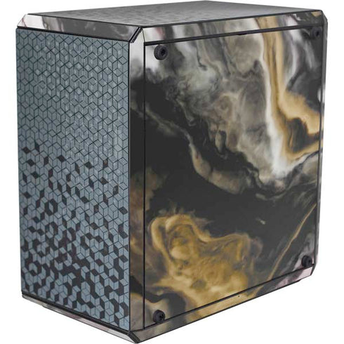 Gold Blush Marble Ink Cooler Master MasterBox Q300L Mini Tower Skin