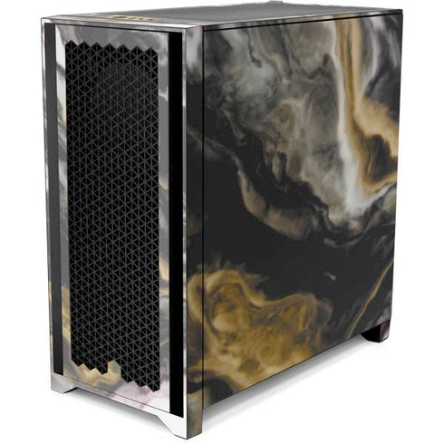 Gold Blush Marble Ink Corsair 4000D Tempered Glass Mid-Tower ATX Case Skin