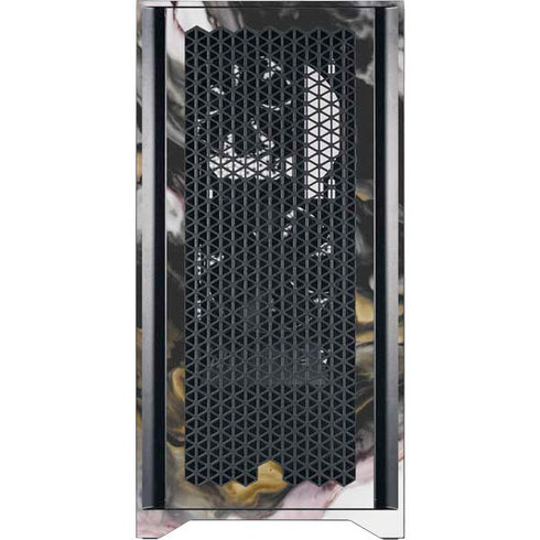Gold Blush Marble Ink Corsair 4000D Tempered Glass Mid-Tower ATX Case Skin