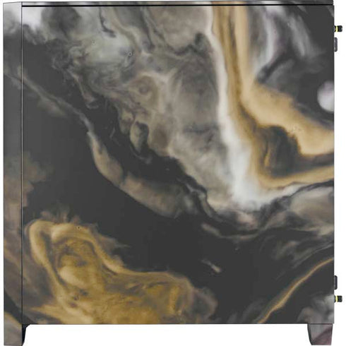 Gold Blush Marble Ink Corsair 4000D Tempered Glass Mid-Tower ATX Case Skin