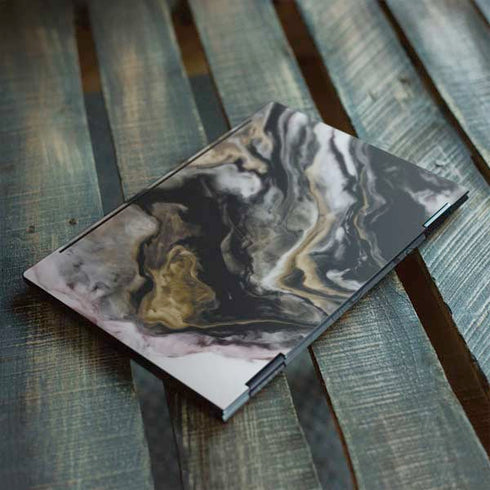Gold Blush Marble Ink HP Envy Skin