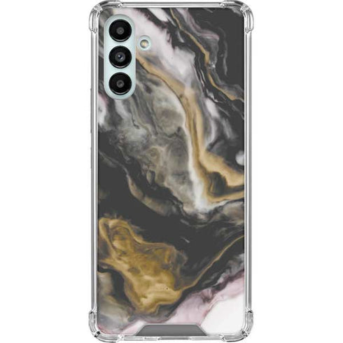 Gold Blush Marble Ink Galaxy A13 5G Clear Case