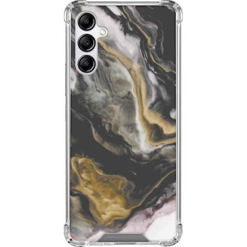 Gold Blush Marble Ink Galaxy A14 5G Clear Case